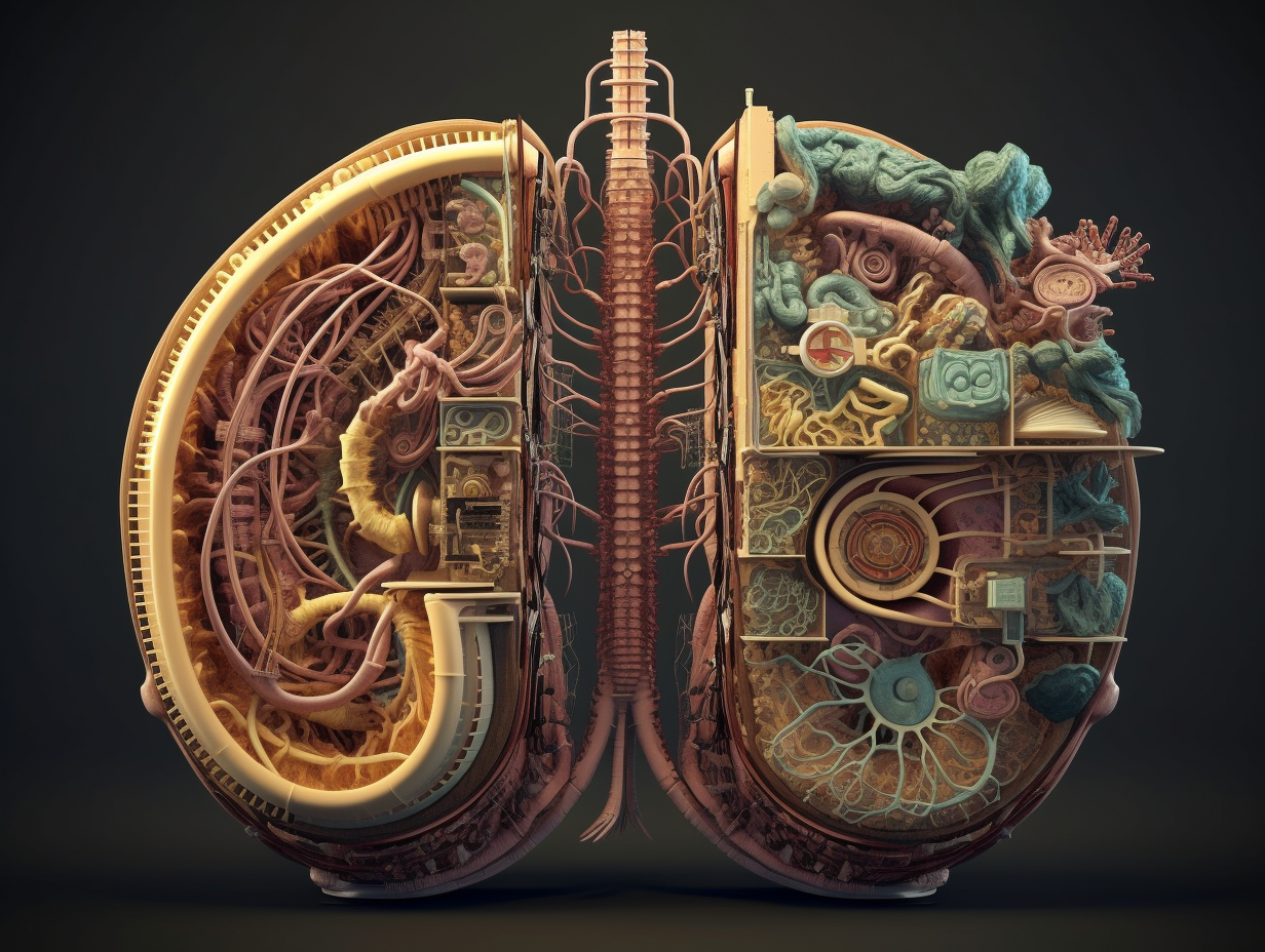 Diseases of the digestive system digital illustration