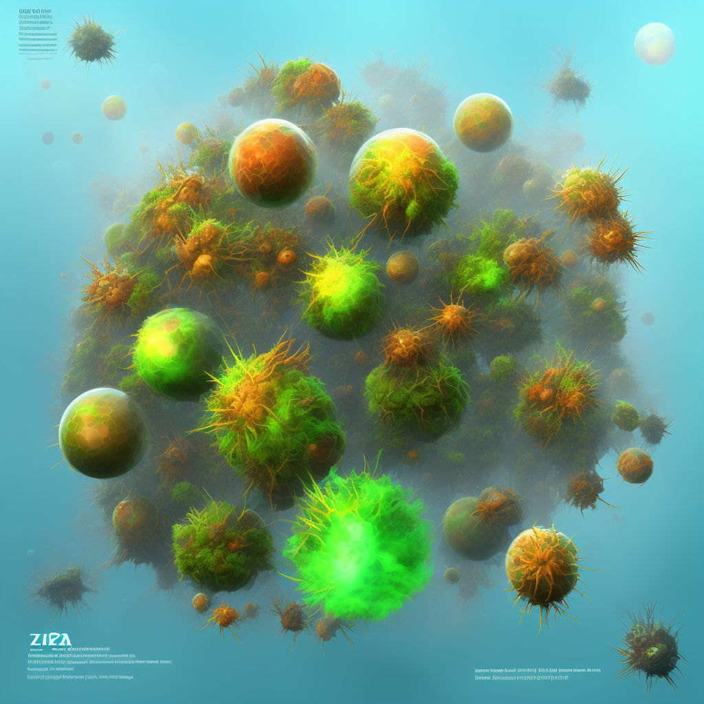 Zika virus disease digital illustration