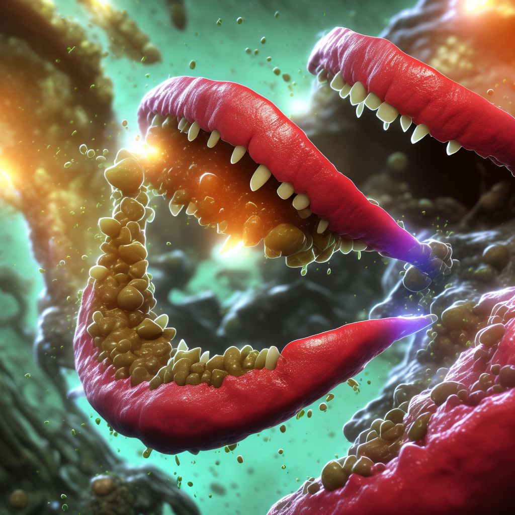Malignant neoplasm of mouth, unspecified digital illustration
