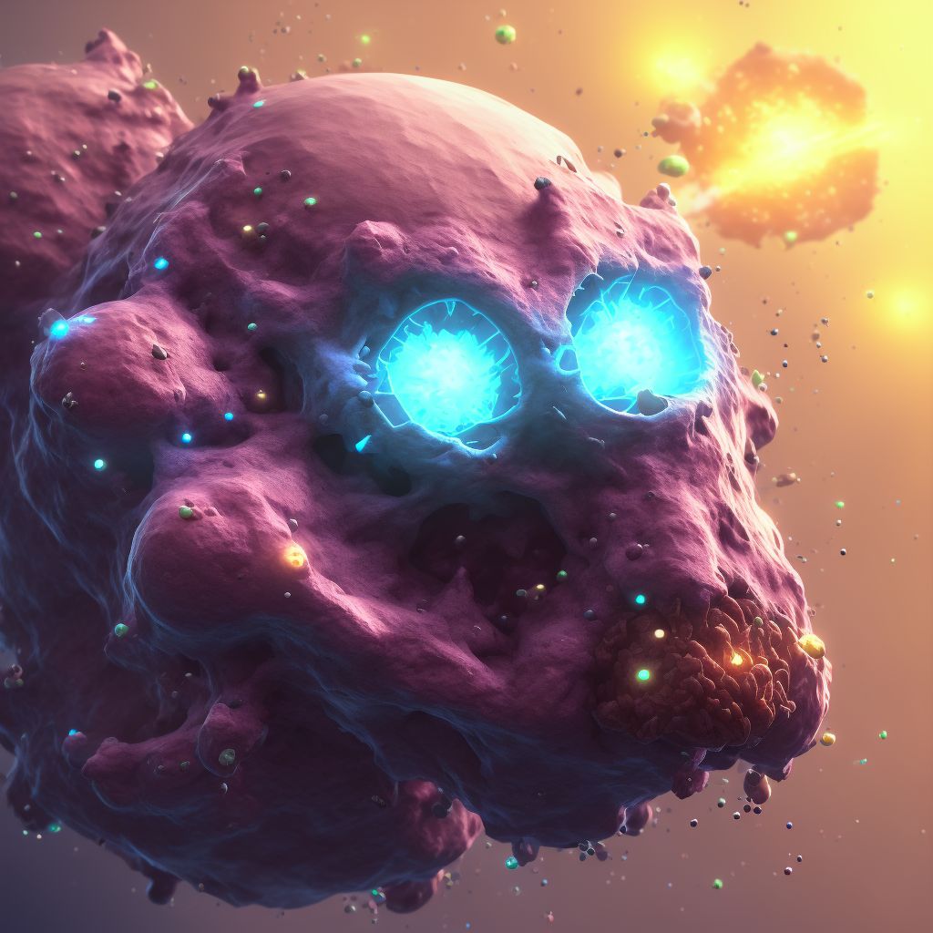Malignant mast cell neoplasm digital illustration