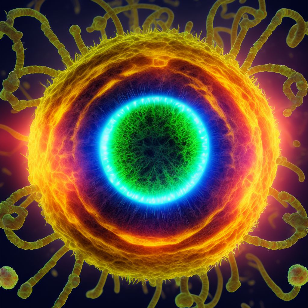 Type 1 diabetes mellitus with proliferative diabetic retinopathy with macular edema digital illustration
