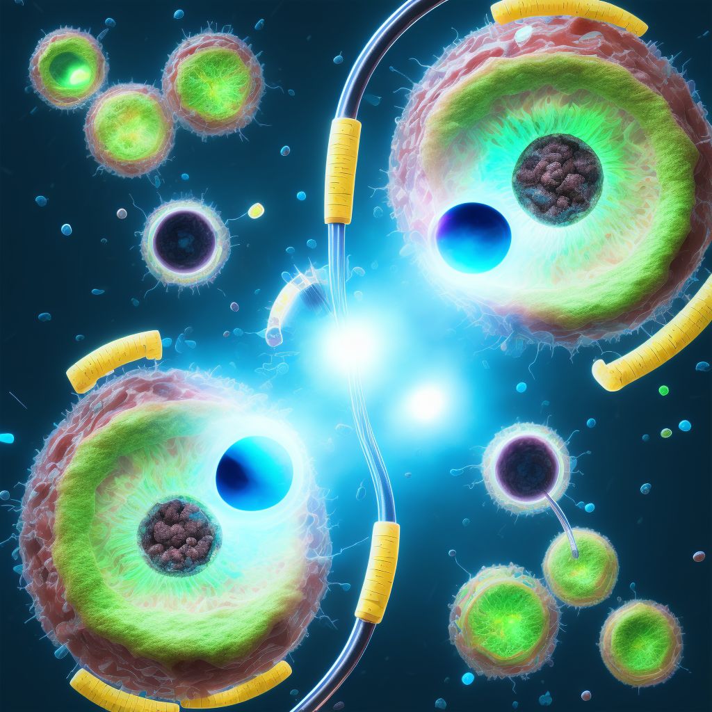 Type 2 diabetes mellitus with diabetic cataract digital illustration