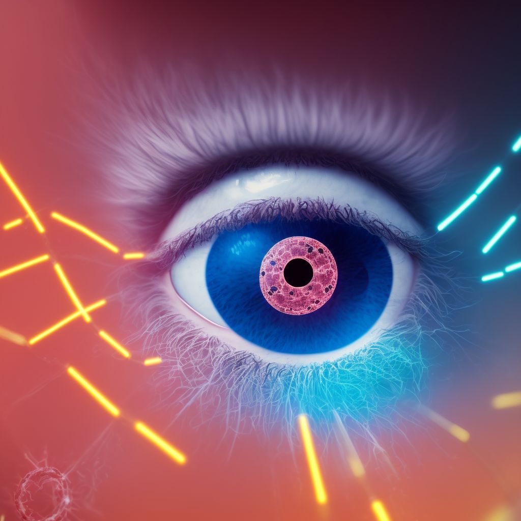 Other specified diabetes mellitus with diabetic cataract digital illustration