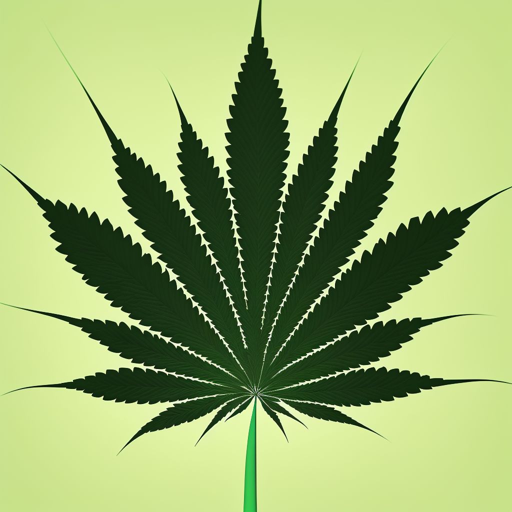 Cannabis abuse with unspecified cannabis-induced disorder digital illustration