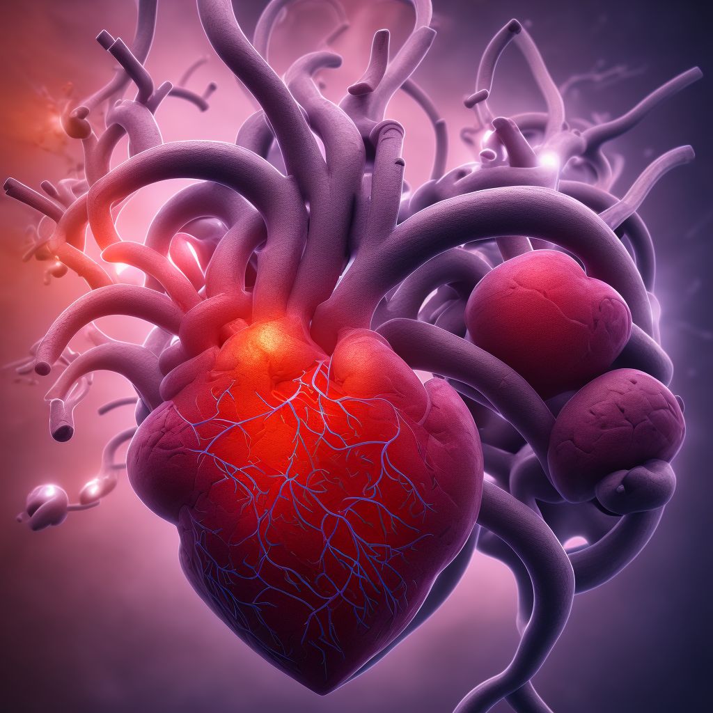 Aneurysm of heart digital illustration