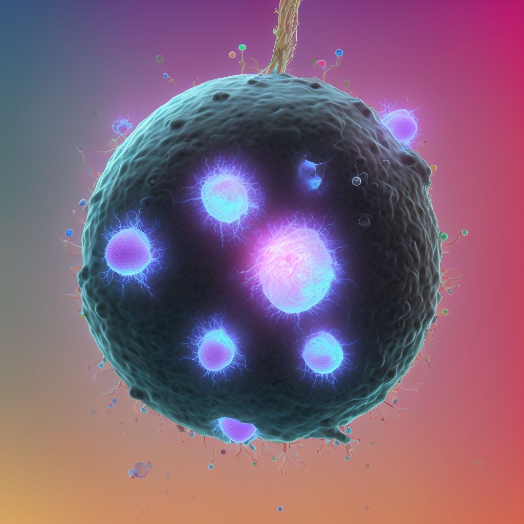 Follicular cyst of ovary digital illustration
