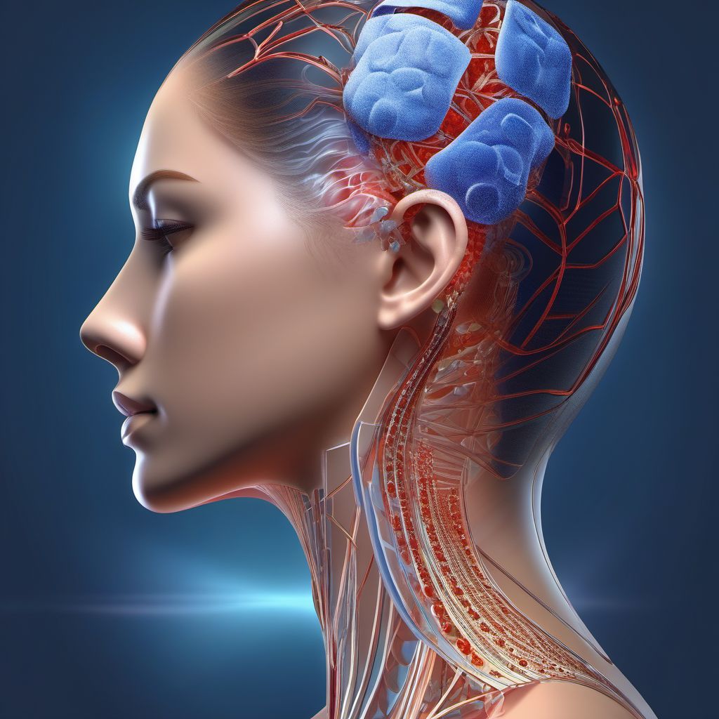 Superficial injury of head digital illustration