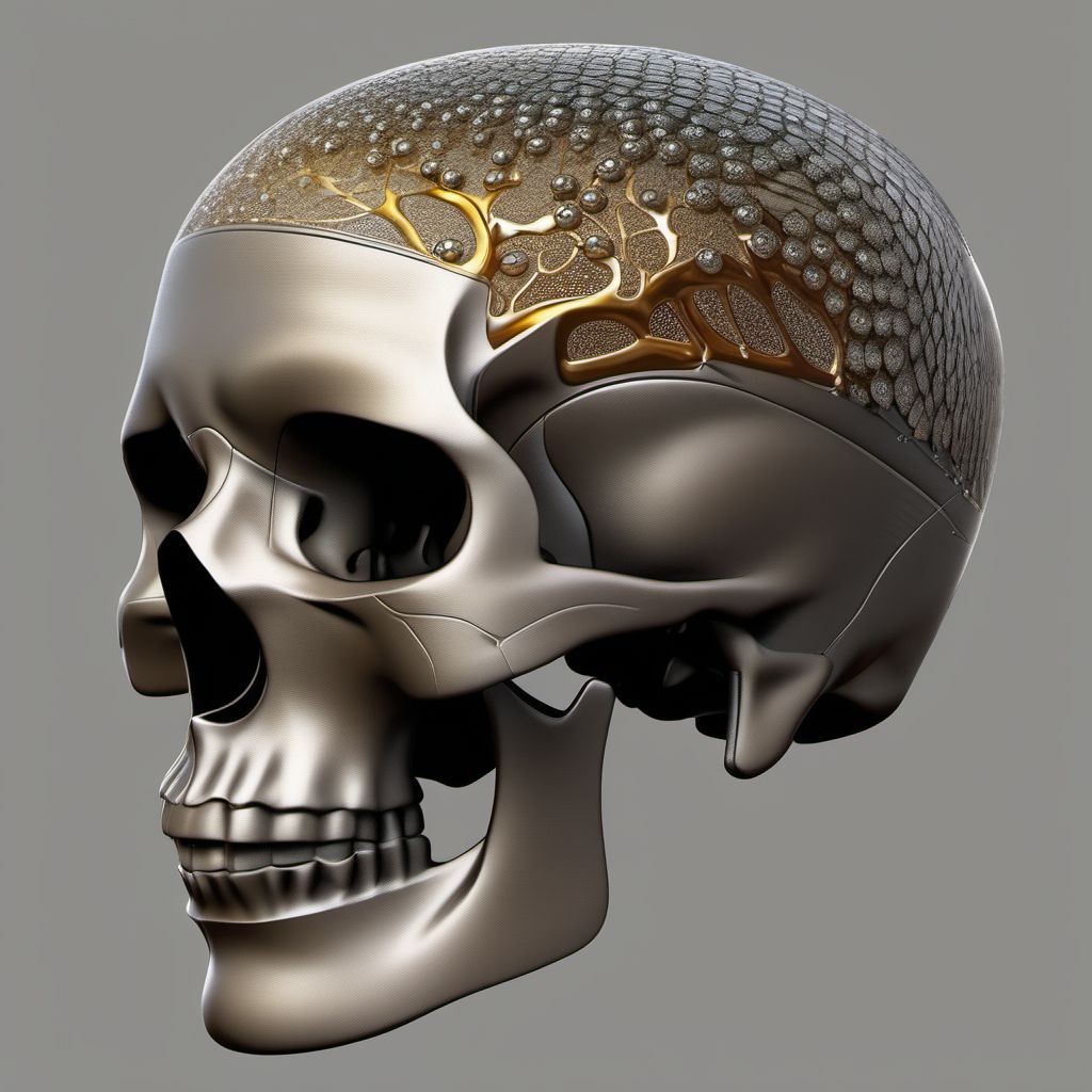 Other superficial bite of scalp digital illustration