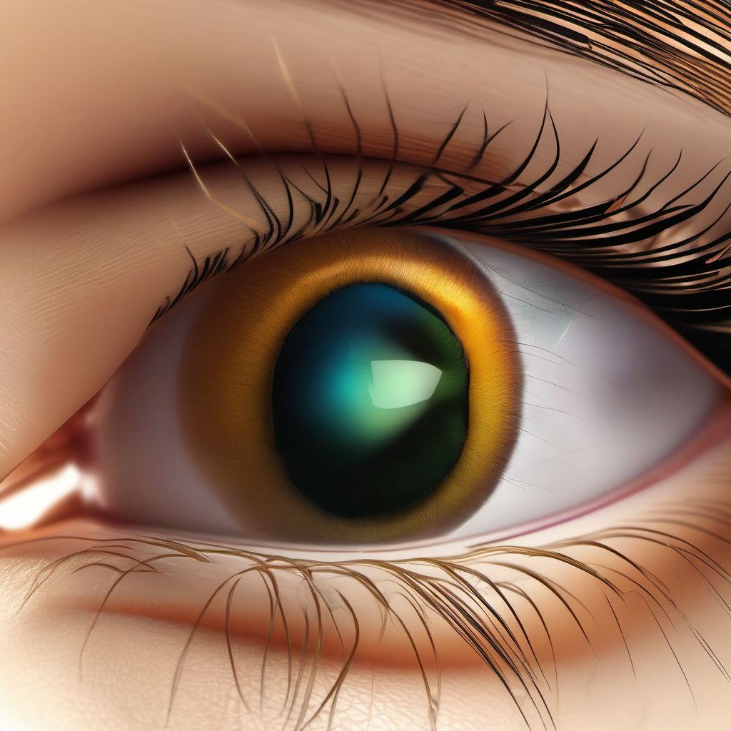 Insect bite (nonvenomous) of eyelid and periocular area digital illustration