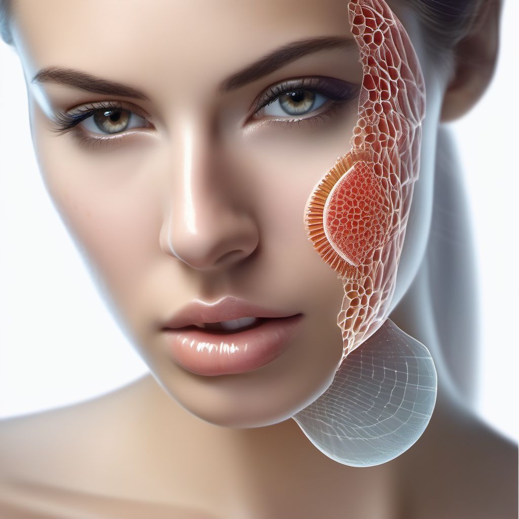 Unspecified superficial injury of nose digital illustration