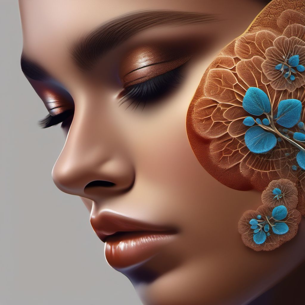Abrasion of nose digital illustration