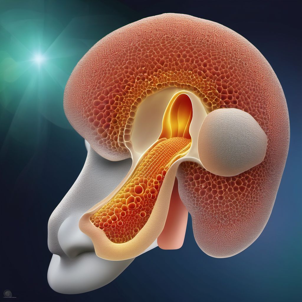 Blister (nonthermal) of nose digital illustration