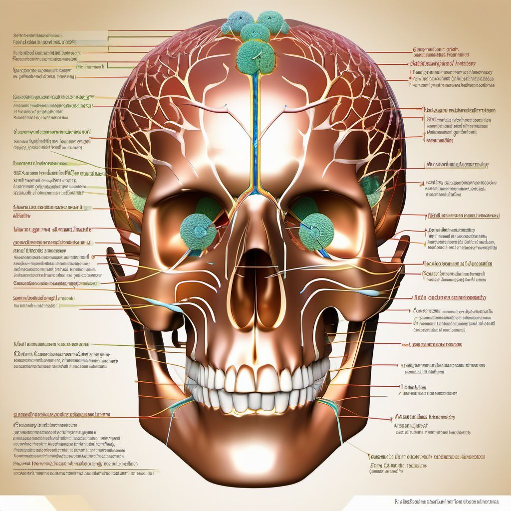 Injury of other cranial nerves, unspecified side digital illustration