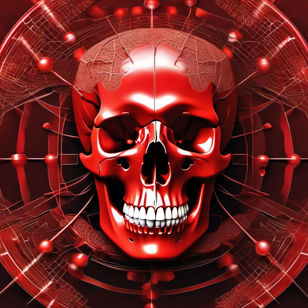 Traumatic subarachnoid hemorrhage with loss of consciousness of any duration with death due to other cause prior to regaining consciousness digital illustration