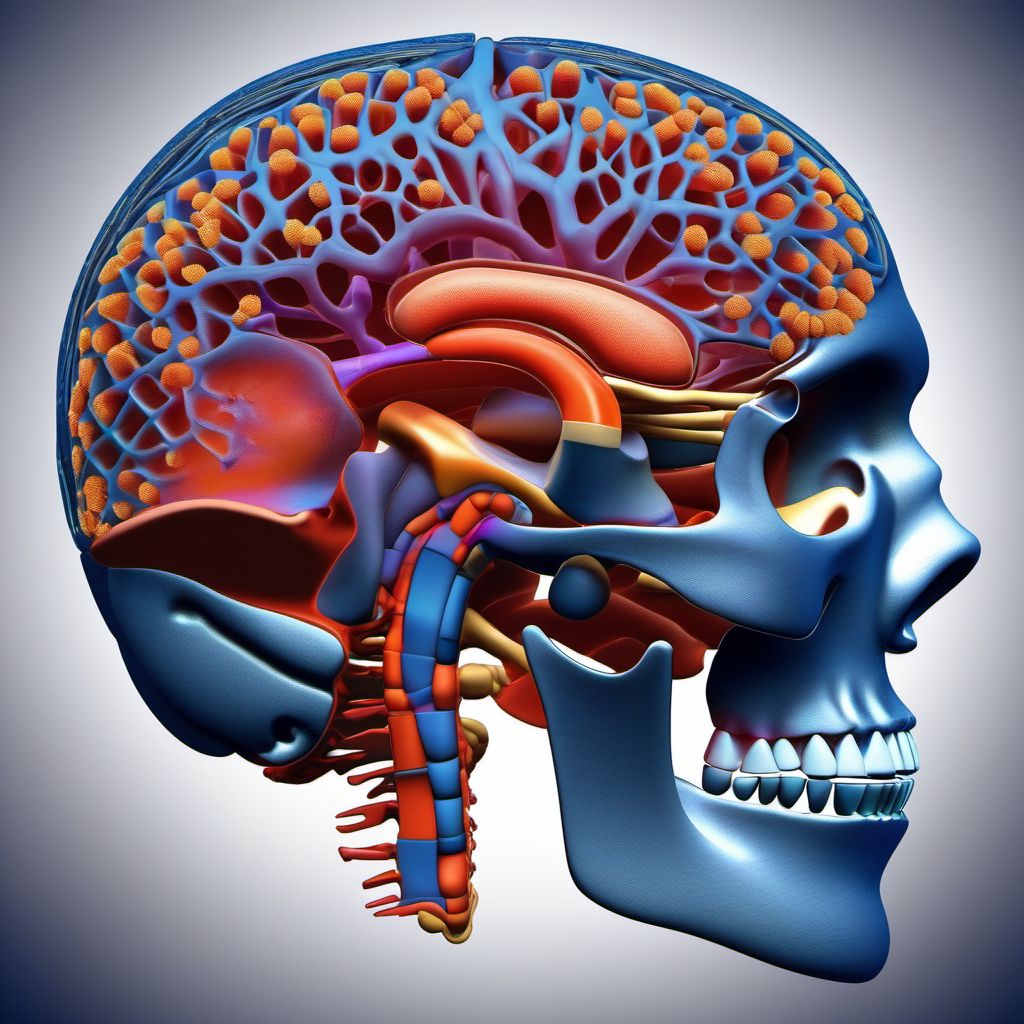 Other specified intracranial injuries digital illustration