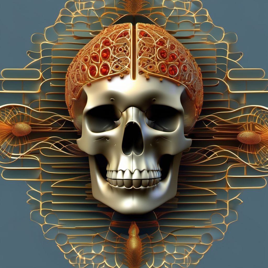 Other specified intracranial injury digital illustration