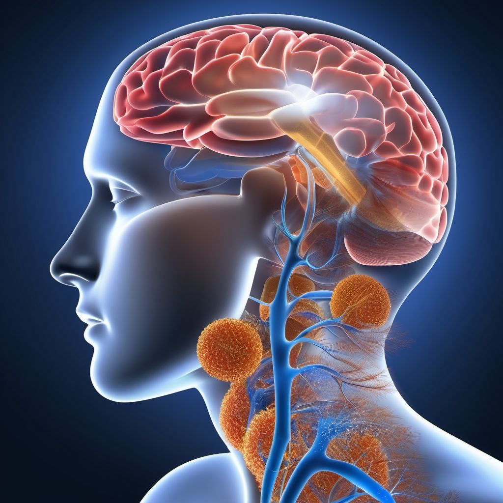 Other specified intracranial injury with loss of consciousness of 31 minutes to 59 minutes digital illustration