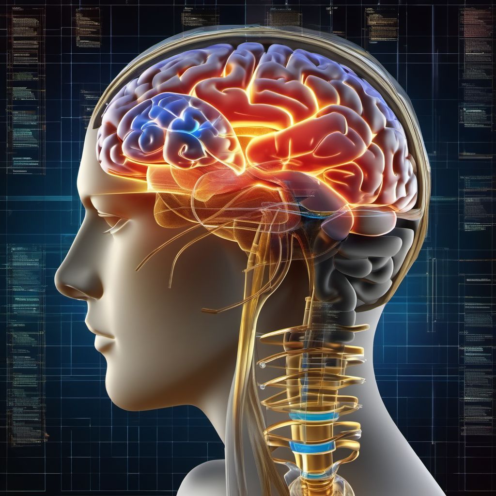 Other specified intracranial injury with loss of consciousness of any duration with death due to brain injury prior to regaining consciousness digital illustration