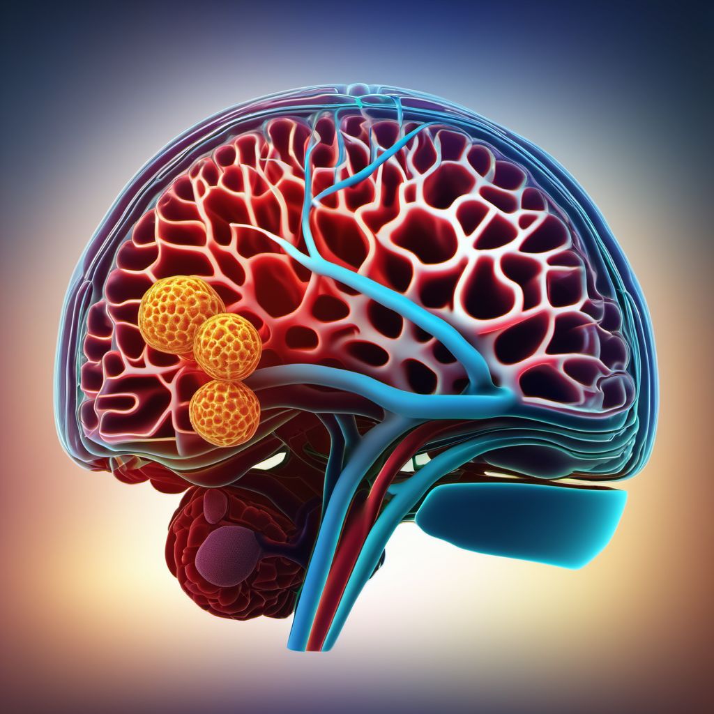 Unspecified intracranial injury digital illustration