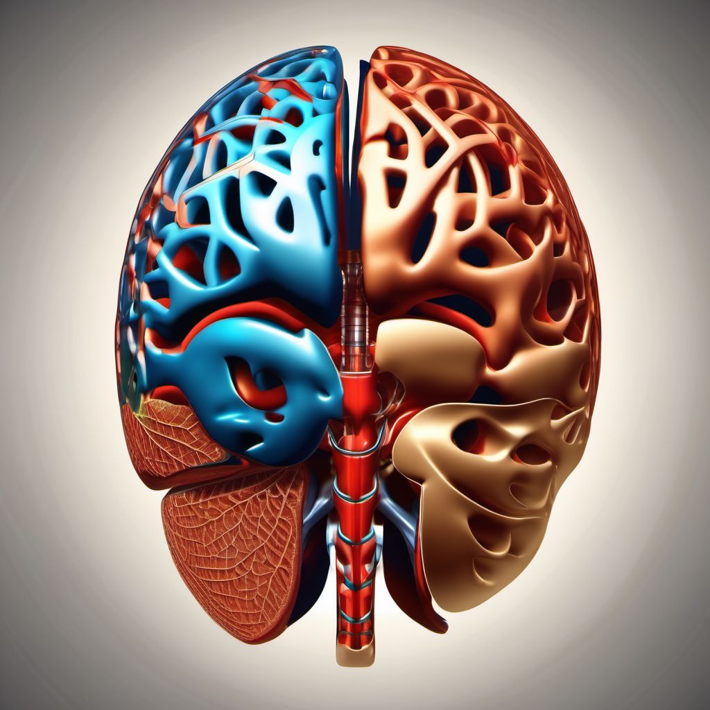 Unspecified intracranial injury without loss of consciousness digital illustration