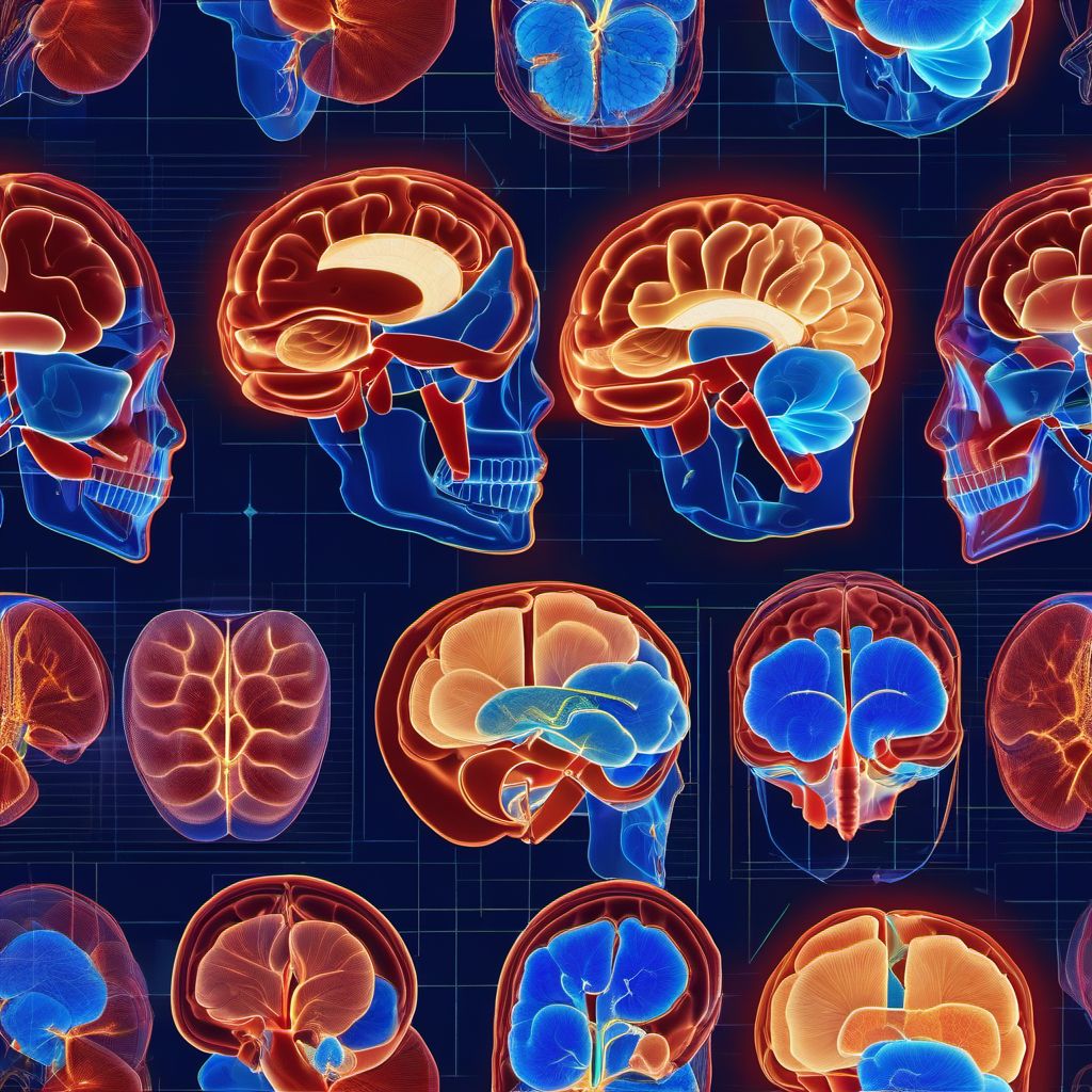 Unspecified intracranial injury with loss of consciousness of 30 minutes or less digital illustration