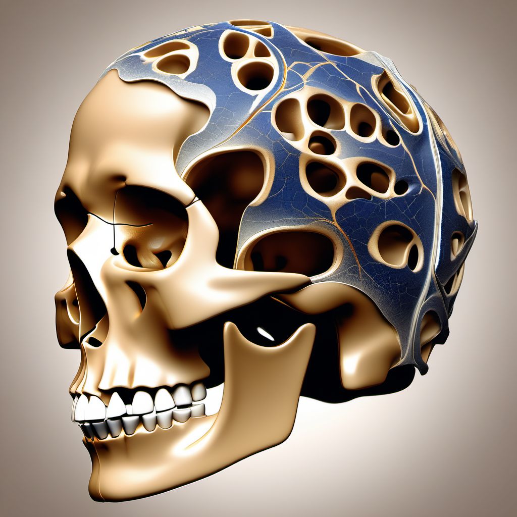 Other displaced fracture of third cervical vertebra digital illustration