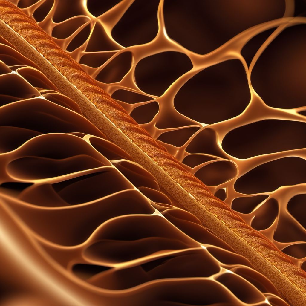Brown-Sequard syndrome at unspecified level of cervical spinal cord digital illustration
