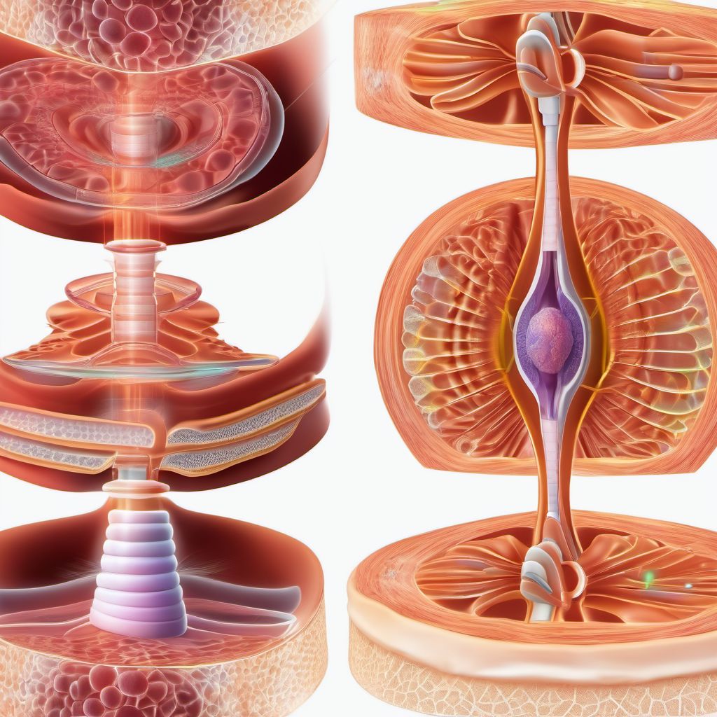 Other incomplete lesion at C4 level of cervical spinal cord digital illustration