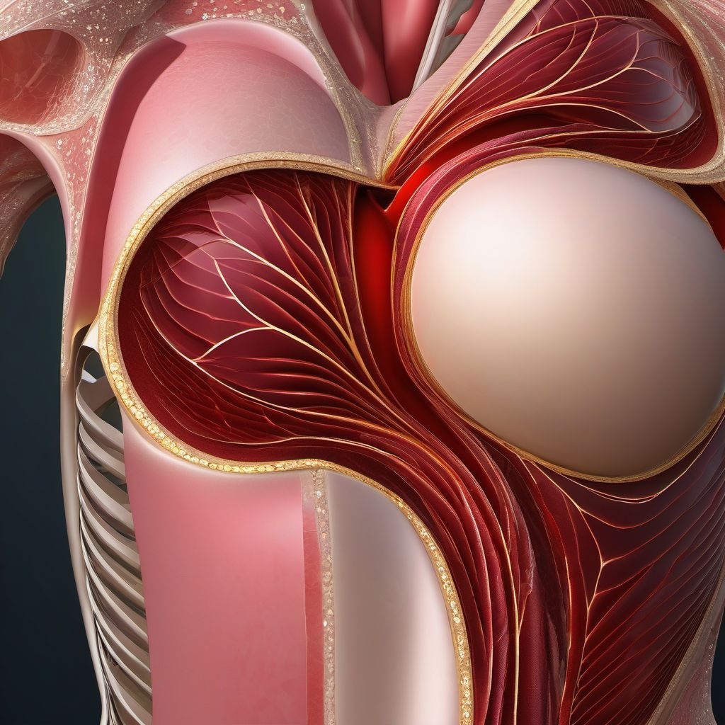 Unspecified open wound of breast digital illustration