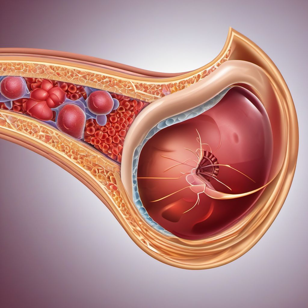 Unspecified superficial injury of abdominal wall digital illustration