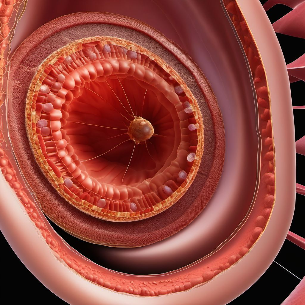 Unspecified open wound of abdominal wall, left upper quadrant with penetration into peritoneal cavity digital illustration