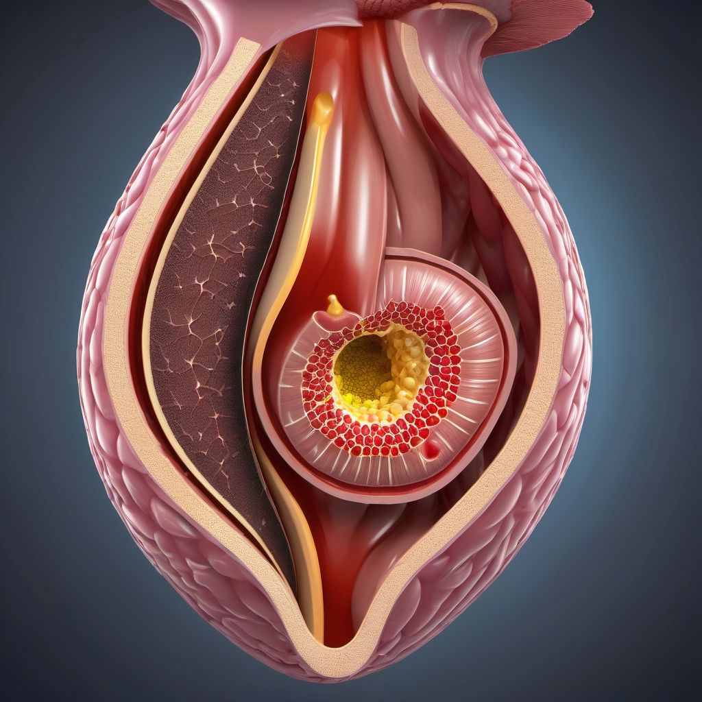 Puncture wound without foreign body of abdominal wall, periumbilic region with penetration into peritoneal cavity digital illustration