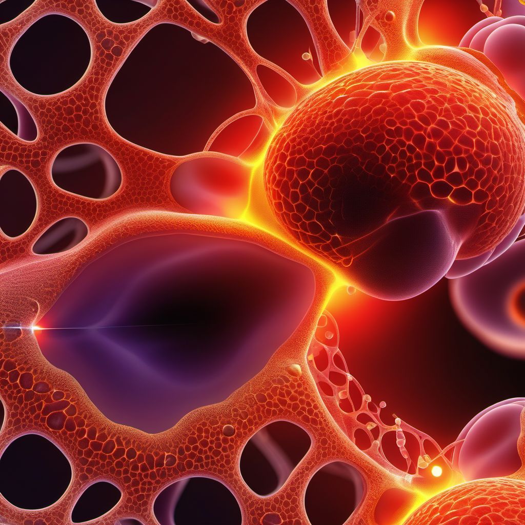 Injury of adrenal gland digital illustration