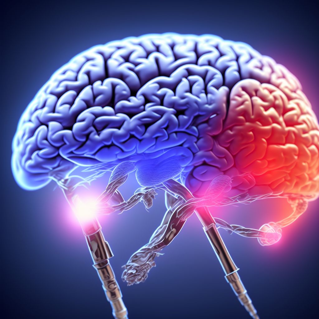 Brain stem stroke syndrome digital illustration