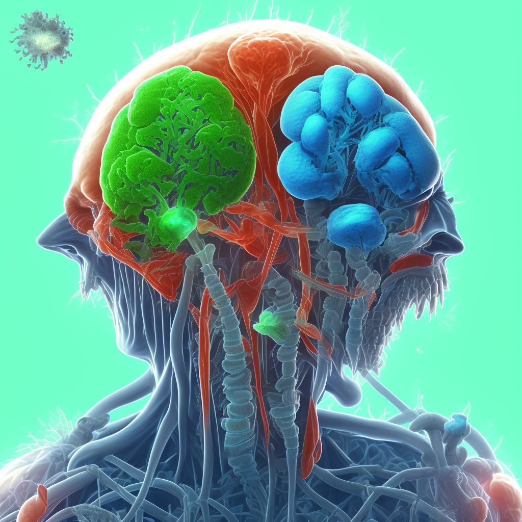 Typhoid meningitis digital illustration