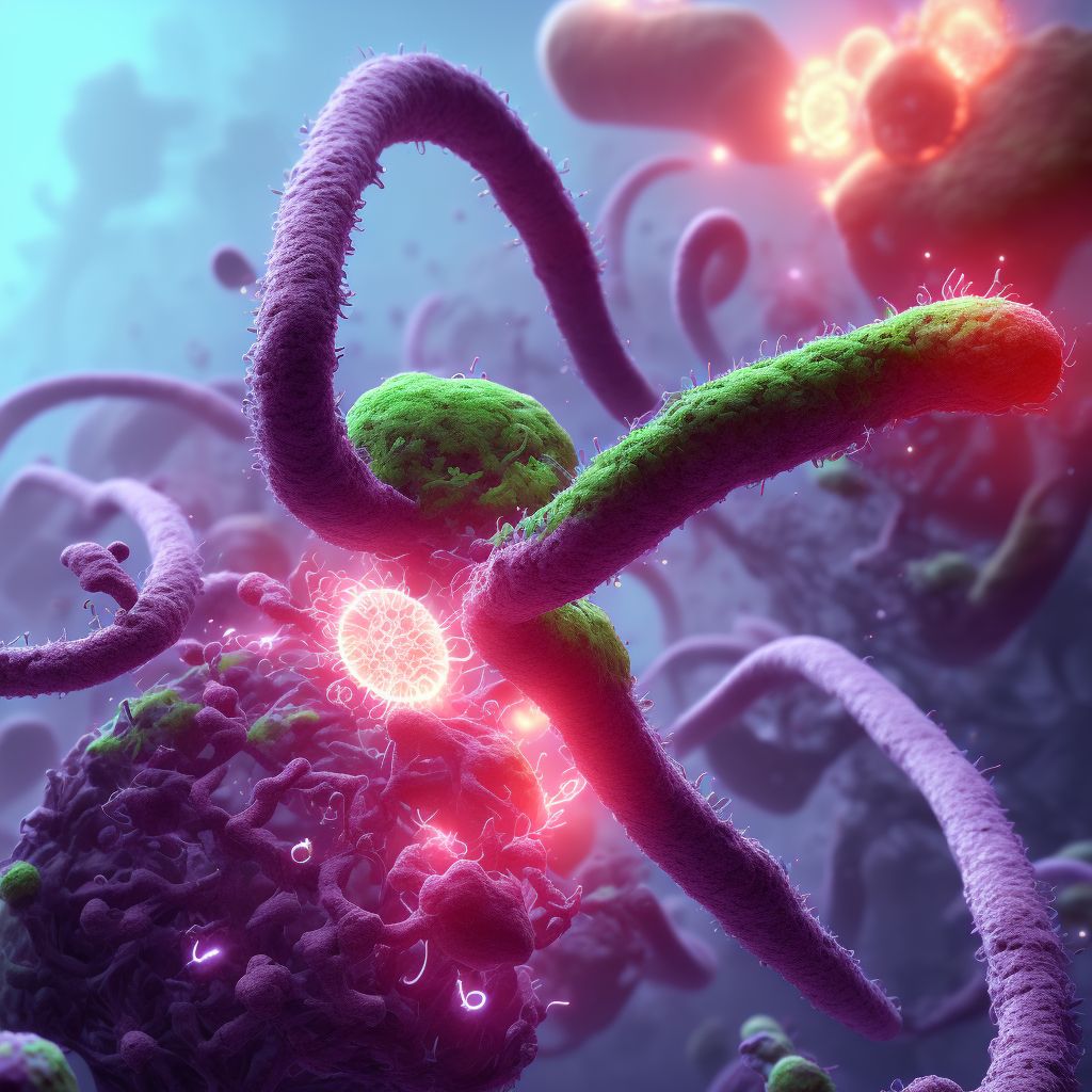 Enterotoxigenic Escherichia coli infection digital illustration