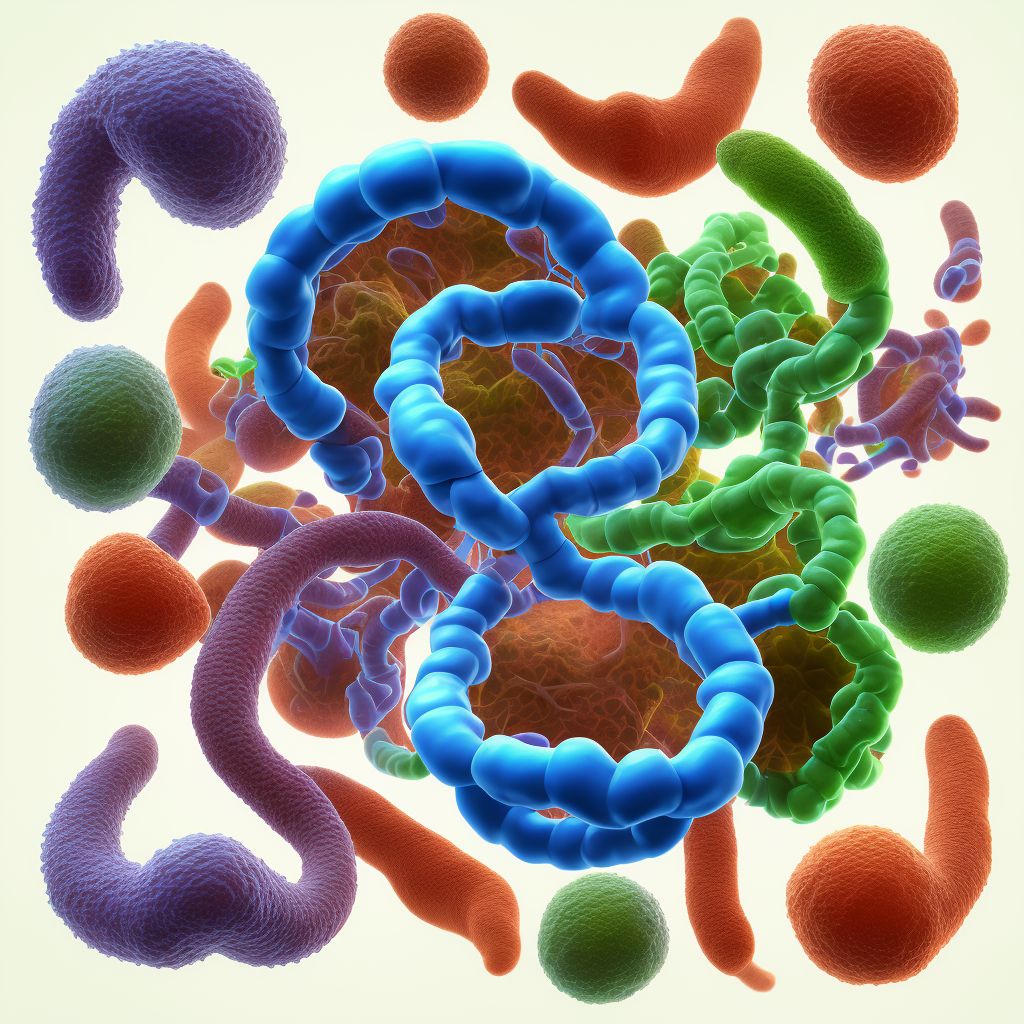 Campylobacter enteritis digital illustration