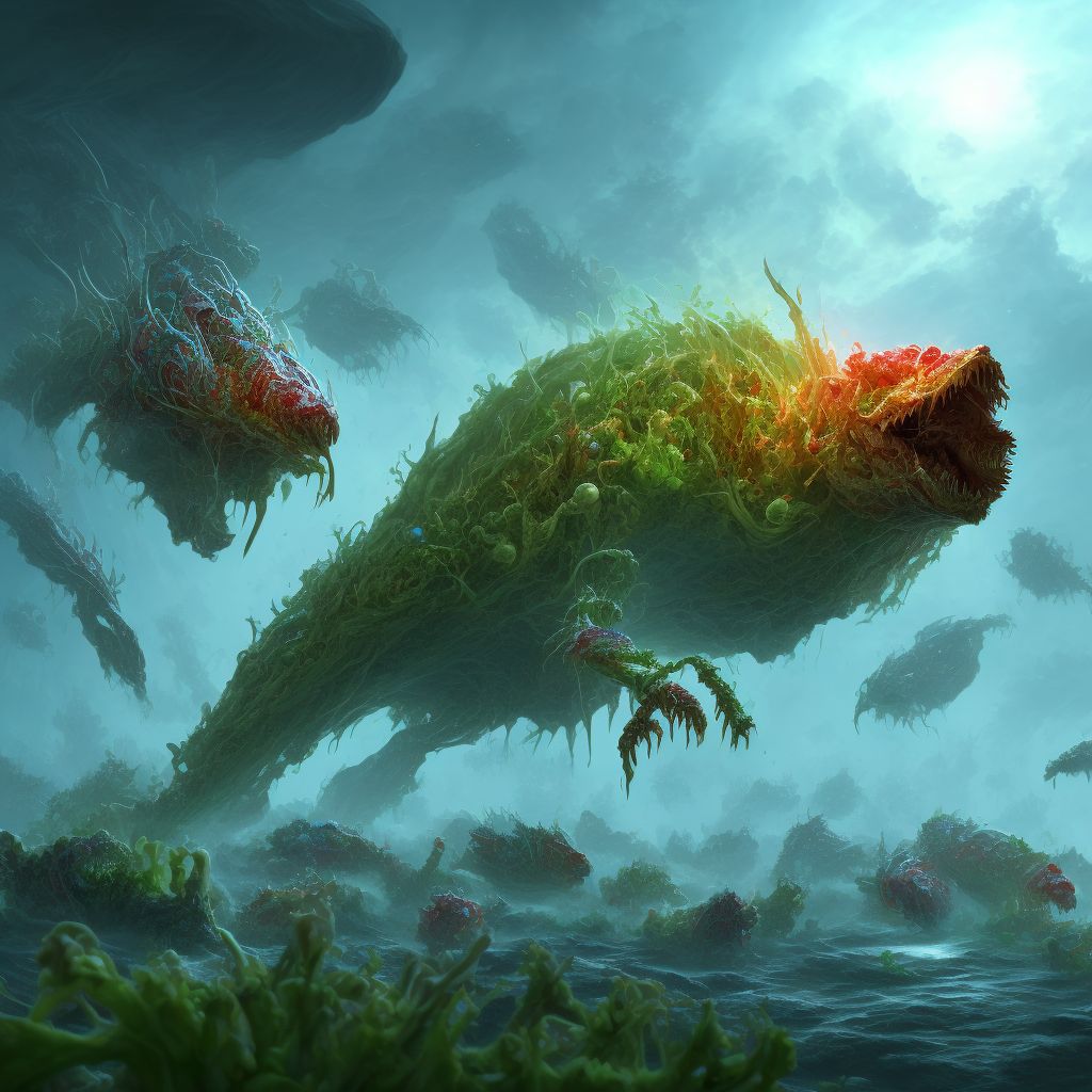 Botulism food poisoning digital illustration