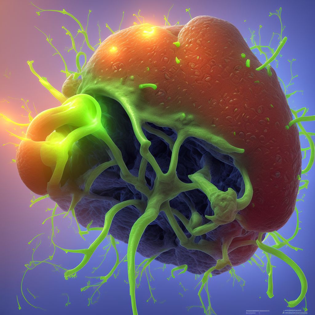 Amebic liver abscess digital illustration