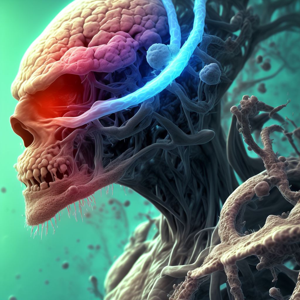 Tuberculous neuritis digital illustration