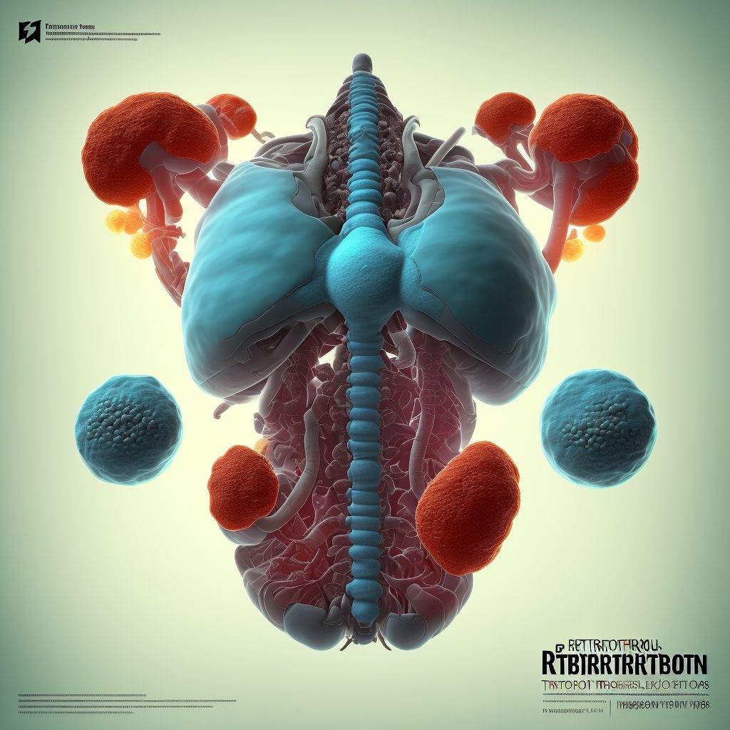 Retroperitoneal tuberculosis digital illustration