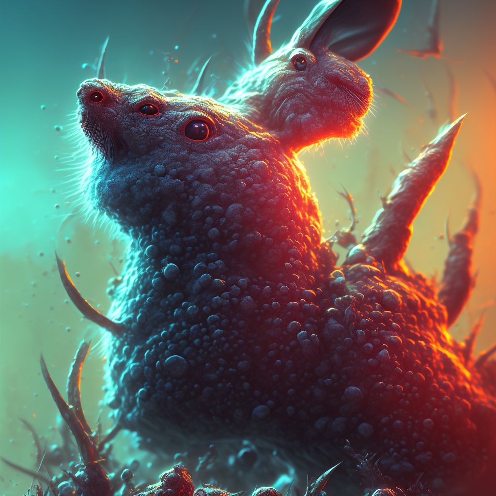 Generalized tularemia digital illustration