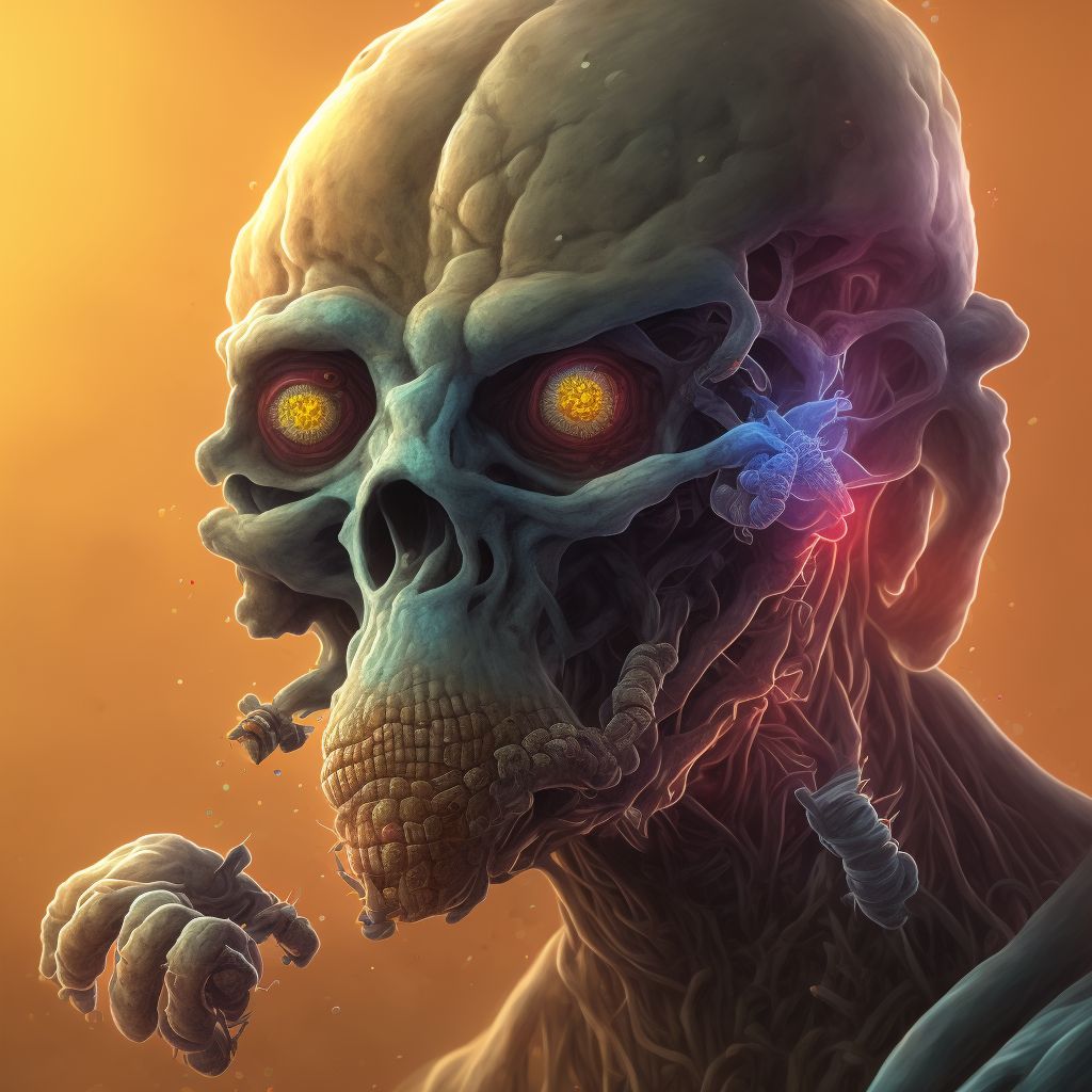 Lepromatous leprosy digital illustration