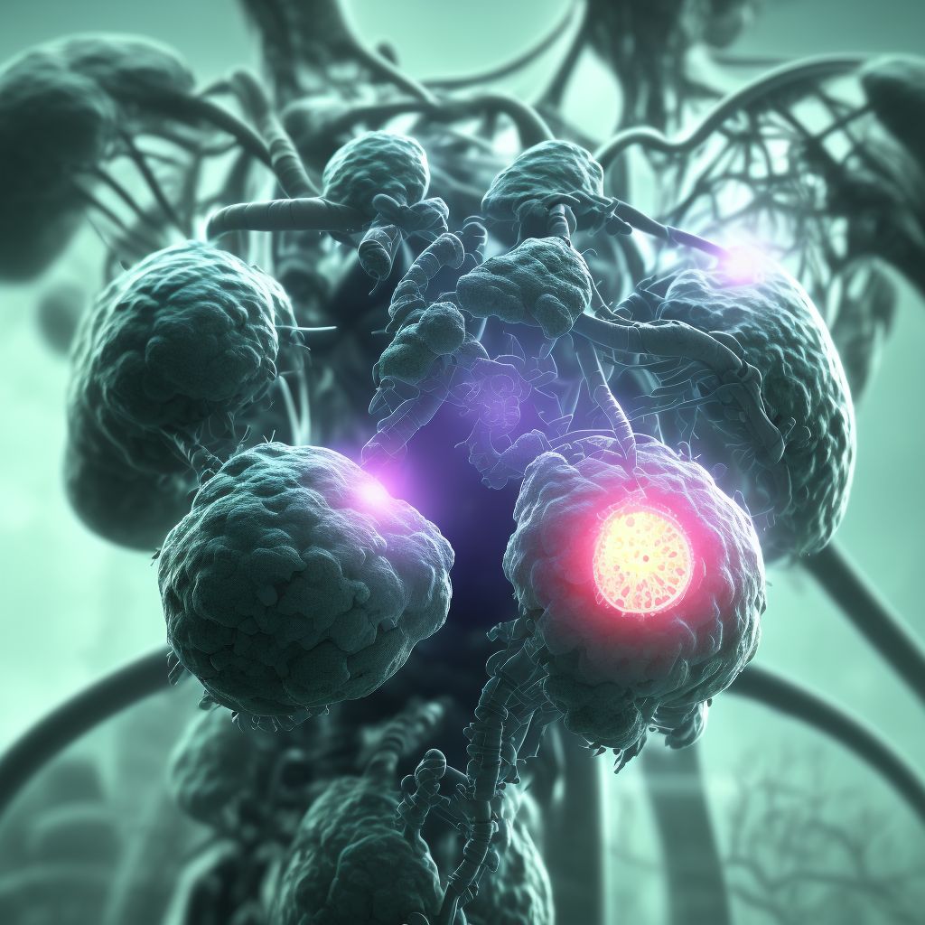 Pulmonary mycobacterial infection digital illustration