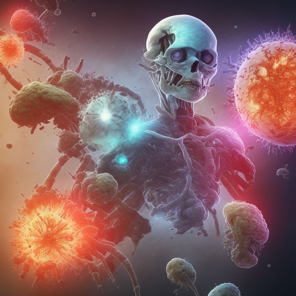 Listerial meningitis digital illustration