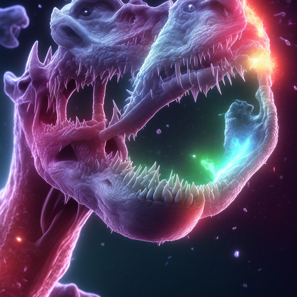 Pharyngeal diphtheria digital illustration