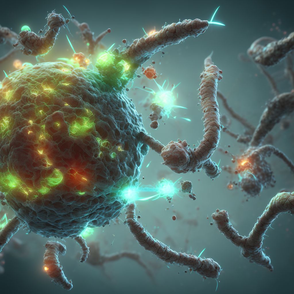 Diphtheritic polyneuritis digital illustration