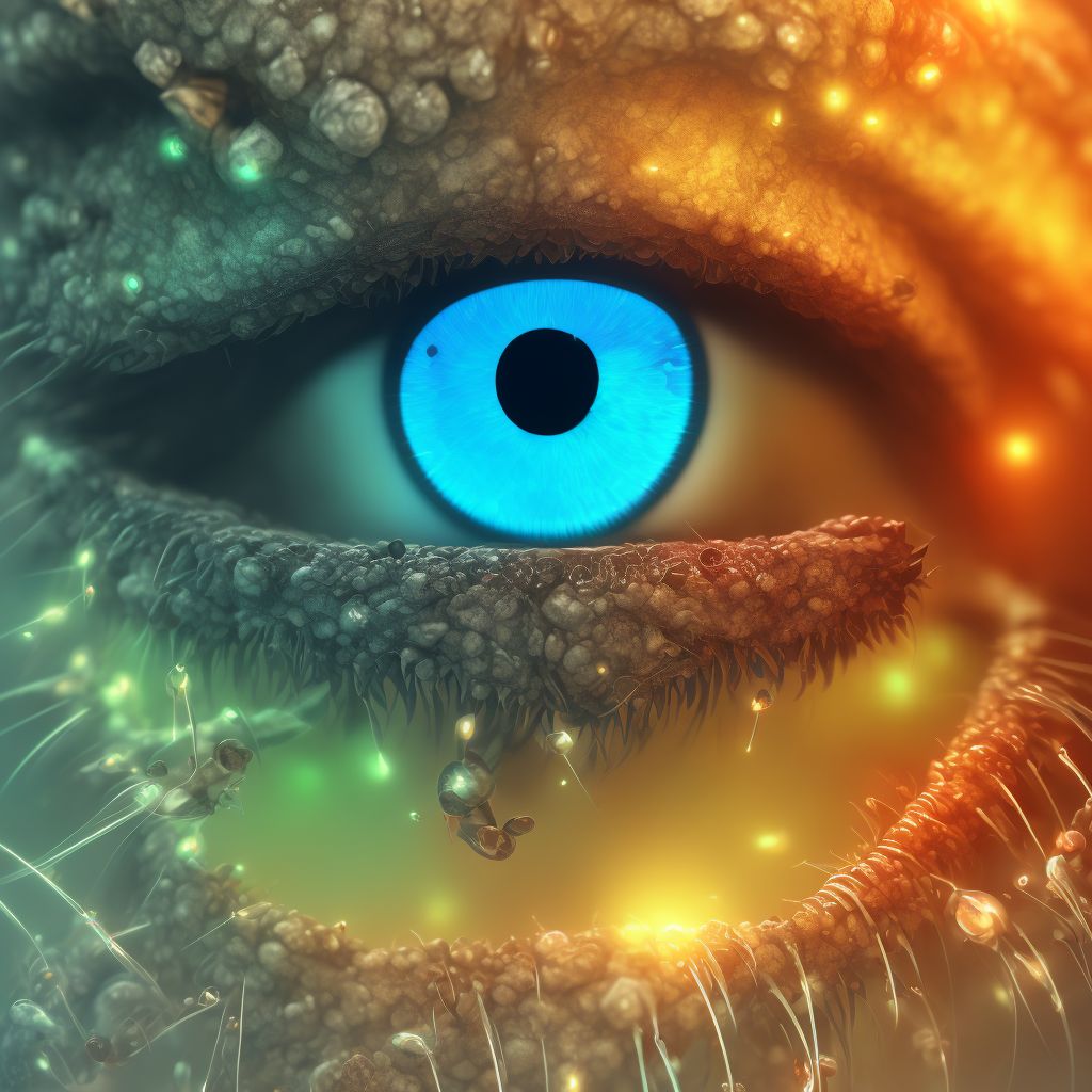 Diphtheritic conjunctivitis digital illustration
