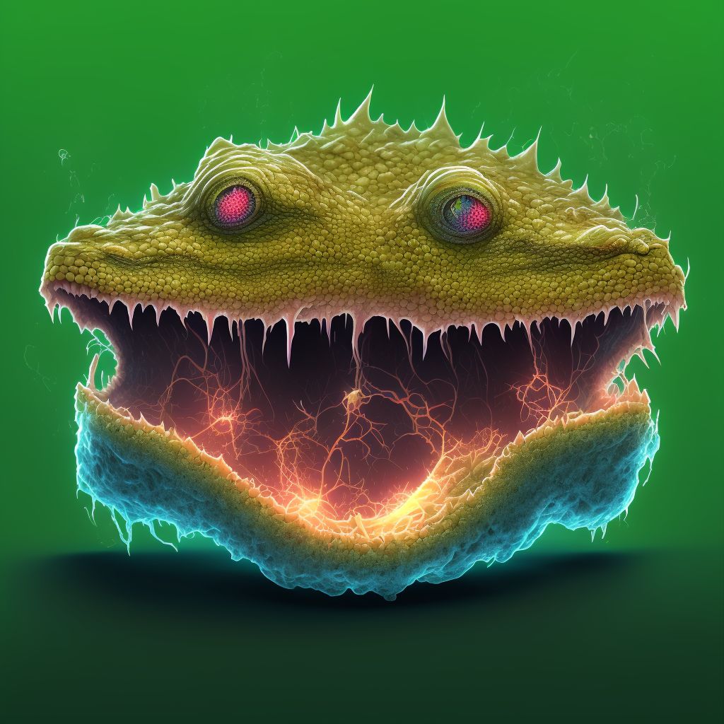 Eczema herpeticum digital illustration