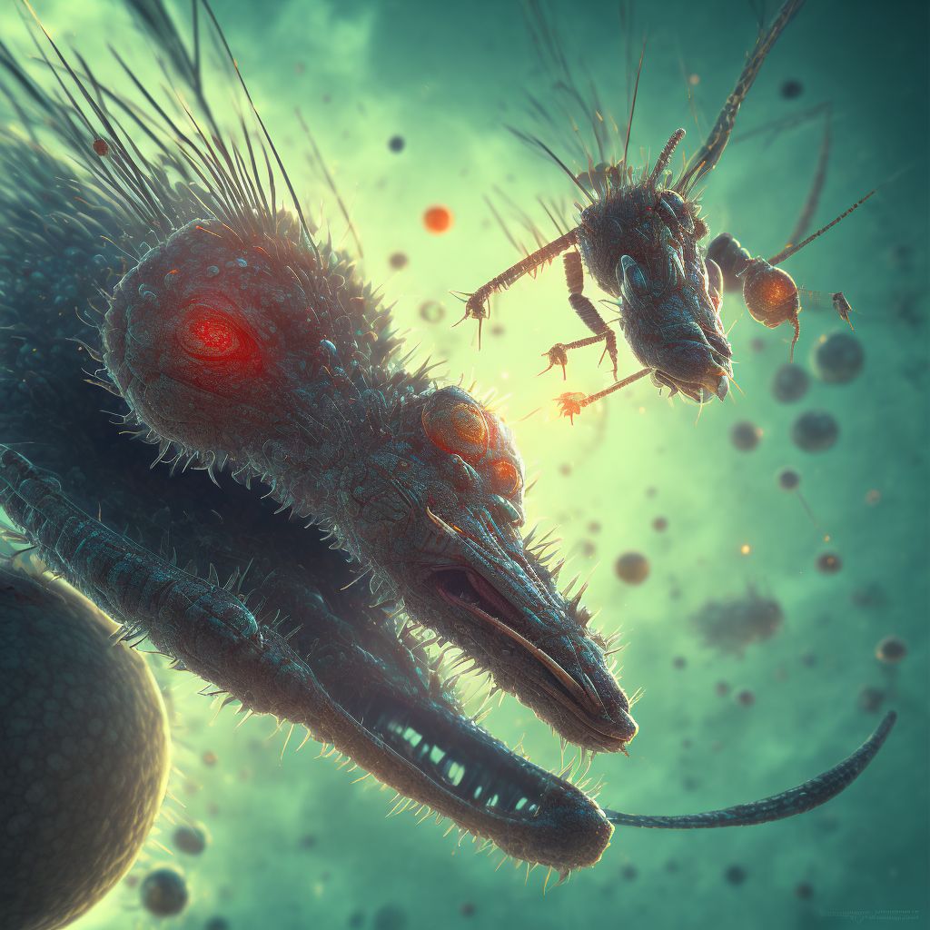 Chikungunya virus disease digital illustration